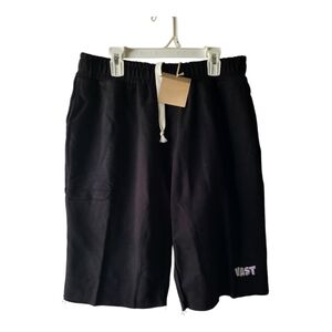 Vast Mens Black Sweat Shorts Size L New